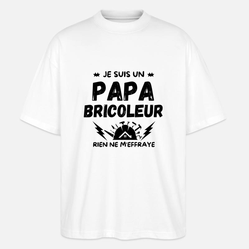 DADDY BREAKER - Stanley/Stella Oversized Unisex Bio T-Shirt Blaster 2.0 - Weiß
