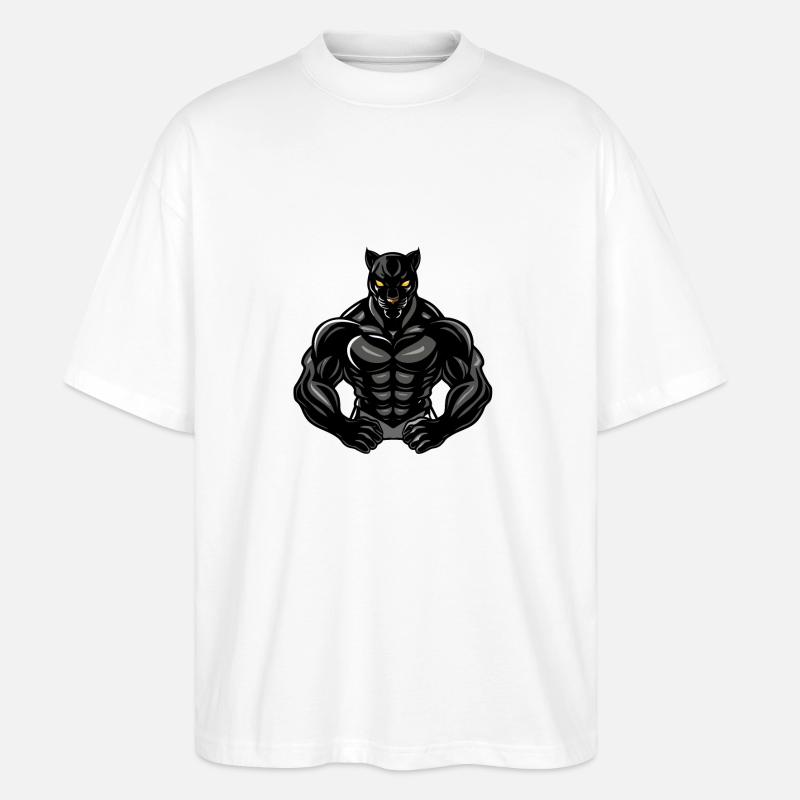 panther comic - Stanley/Stella Oversized Unisex Bio T-Shirt Blaster 2.0 - Weiß