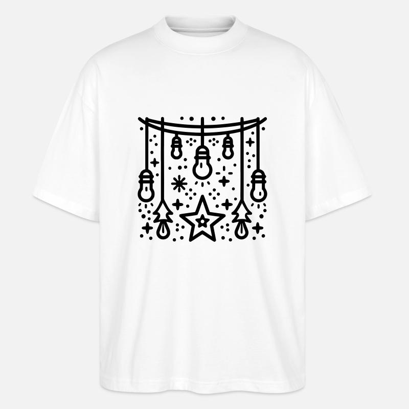 String Lights - Stanley/Stella Oversized Unisex Organic T-shirt Blaster 2.0 - white