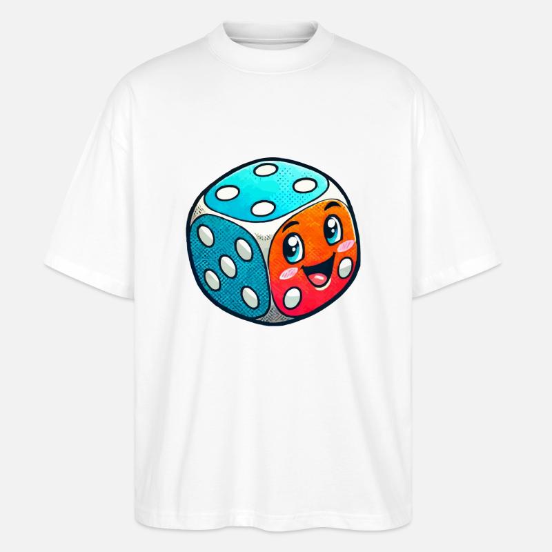 würfel comic - Stanley/Stella Oversized Unisex Bio T-Shirt Blaster 2.0 - Weiß