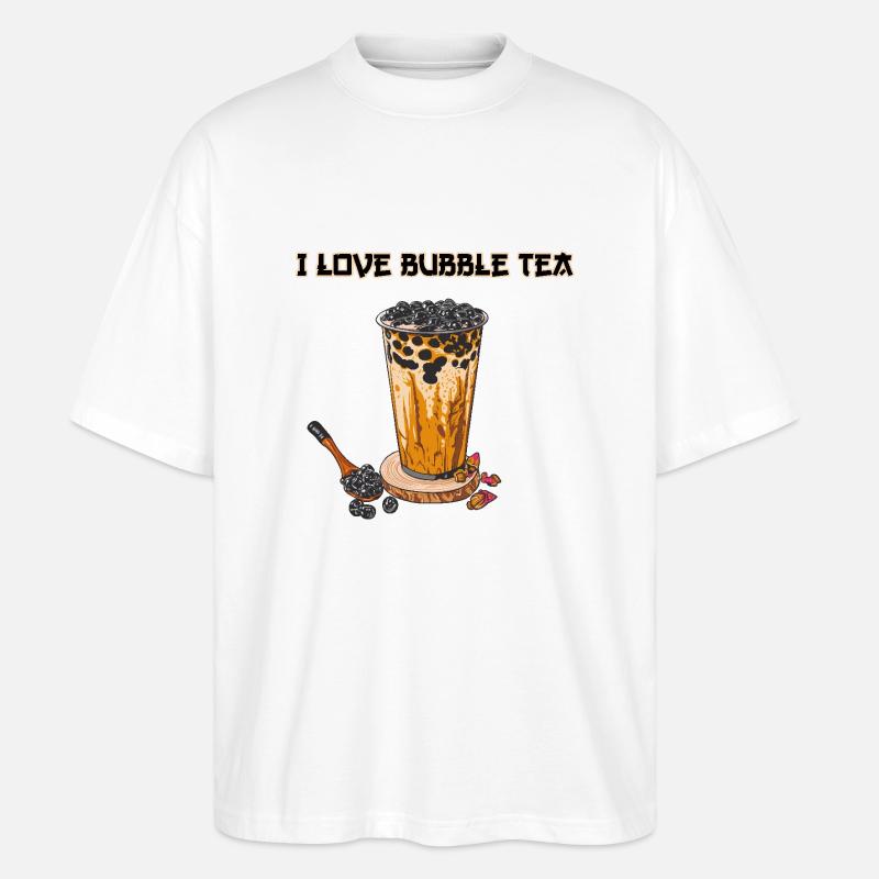 Bubble Tea // Illustration - Stanley/Stella Oversized Unisex Bio T-Shirt Blaster 2.0 - Weiß