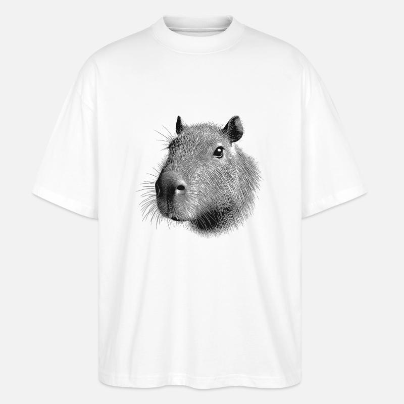 Capybara - Stanley/Stella Oversized Unisex Bio T-Shirt Blaster 2.0 - Weiß
