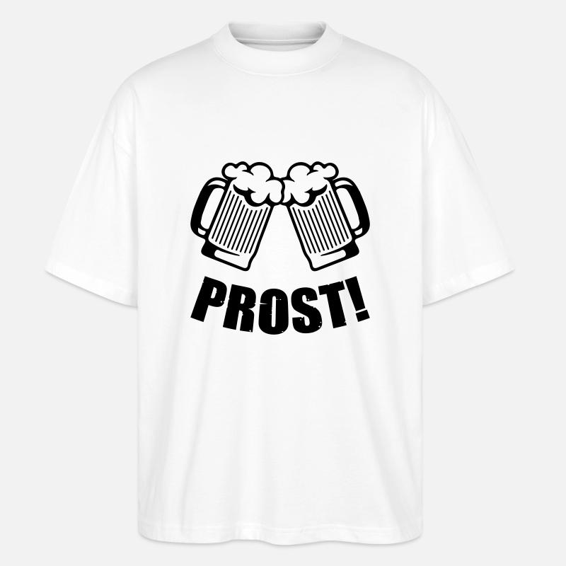 bier prost - Stanley/Stella Oversized Unisex Bio T-Shirt Blaster 2.0 - Weiß