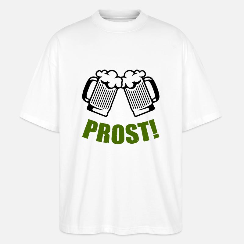 bier prost - Stanley/Stella Oversized Unisex Bio T-Shirt Blaster 2.0 - Weiß