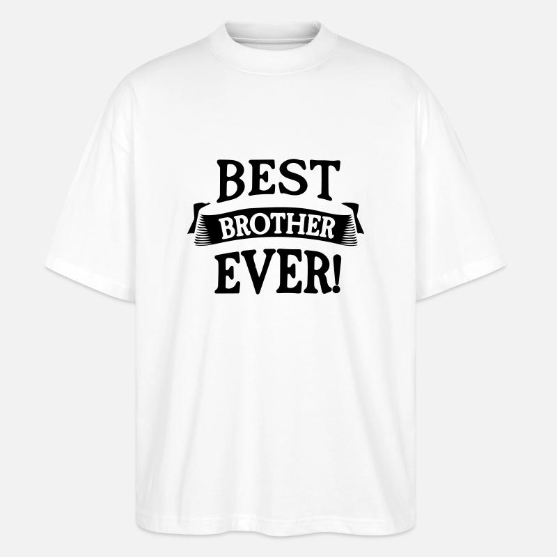 bester Bruder aller Zeiten - Stanley/Stella Oversized Unisex Bio T-Shirt Blaster 2.0 - Weiß