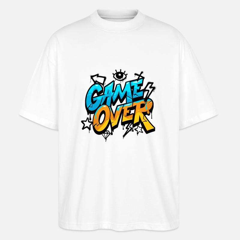 Game over - Stanley/Stella Oversized Unisex Organic T-shirt Blaster 2.0 - white