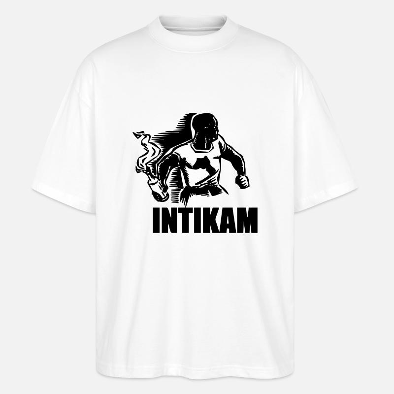 INTIKAM / RACHE - Stanley/Stella Oversized Unisex Bio T-Shirt Blaster 2.0 - Weiß