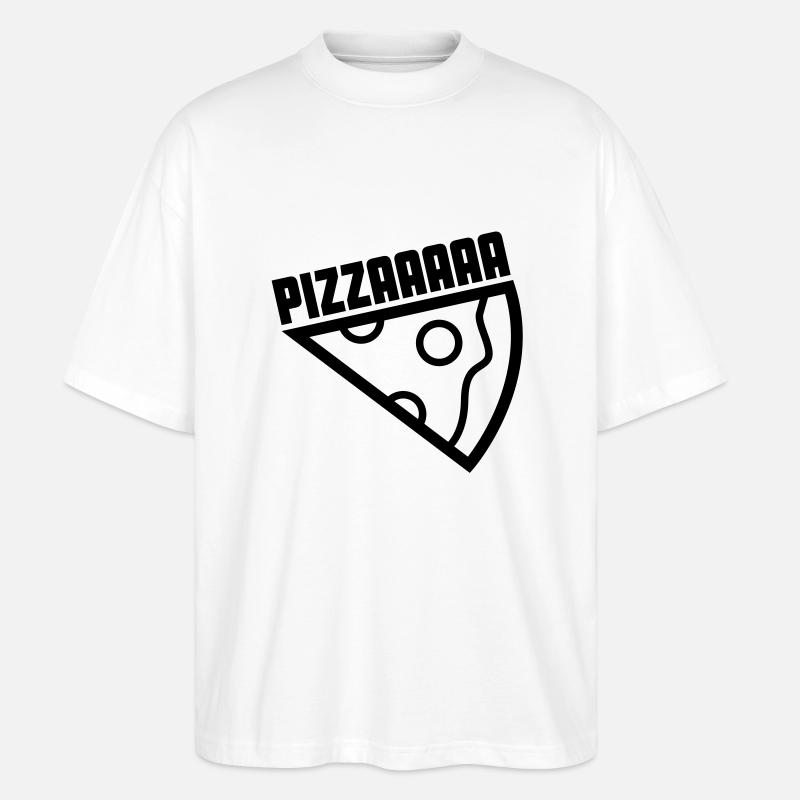 pizzaaaa - Stanley/Stella Oversized Unisex Organic T-shirt Blaster 2.0 - white
