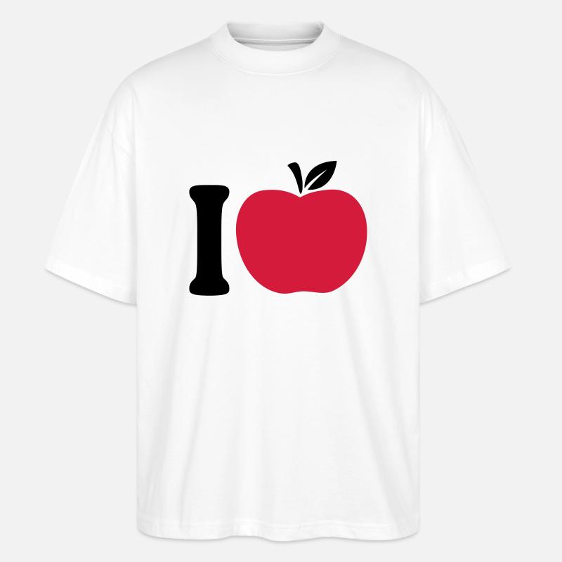 I Love Apple - Stanley/Stella Oversized Unisex Bio T-Shirt Blaster 2.0 - Weiß