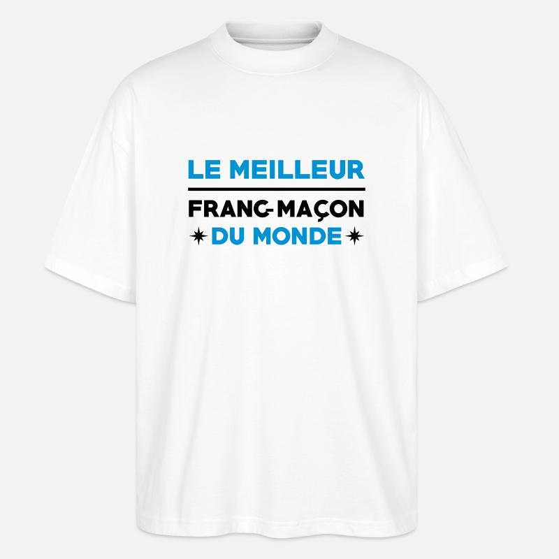 Franc-Maçonnerie / Franc Maçonnerie / Franc Maçon - T-shirt bio Blaster 2.0 coupe oversize Stanley/Stella Unisexe - blanc