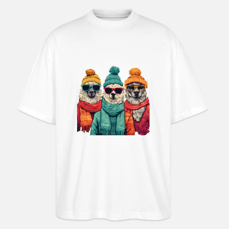 Pull de Noël moche - T-shirt bio Blaster 2.0 coupe oversize Stanley/Stella Unisexe - blanc