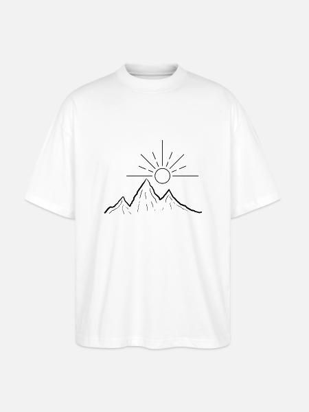 BergSonne - Stanley/Stella Oversized Unisex Bio T-Shirt Blaster 2.0 - Weiß
