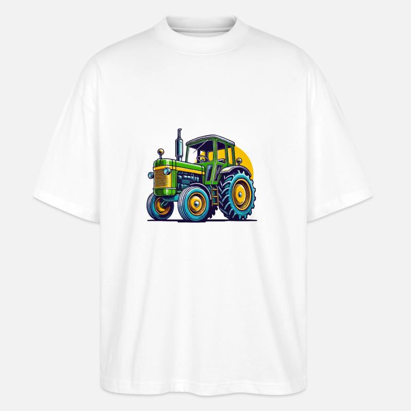 traktor trecker - Stanley/Stella Oversized Unisex Bio T-Shirt Blaster 2.0 - Weiß