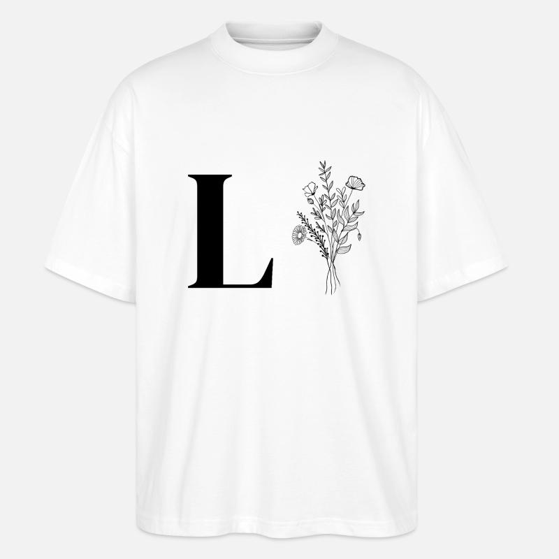 Minimalistische Blumen - Stanley/Stella Oversized Unisex Bio T-Shirt Blaster 2.0 - Weiß