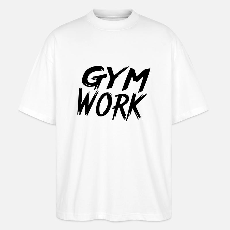 gym work - Stanley/Stella Oversized Unisex Organic T-shirt Blaster 2.0 - white