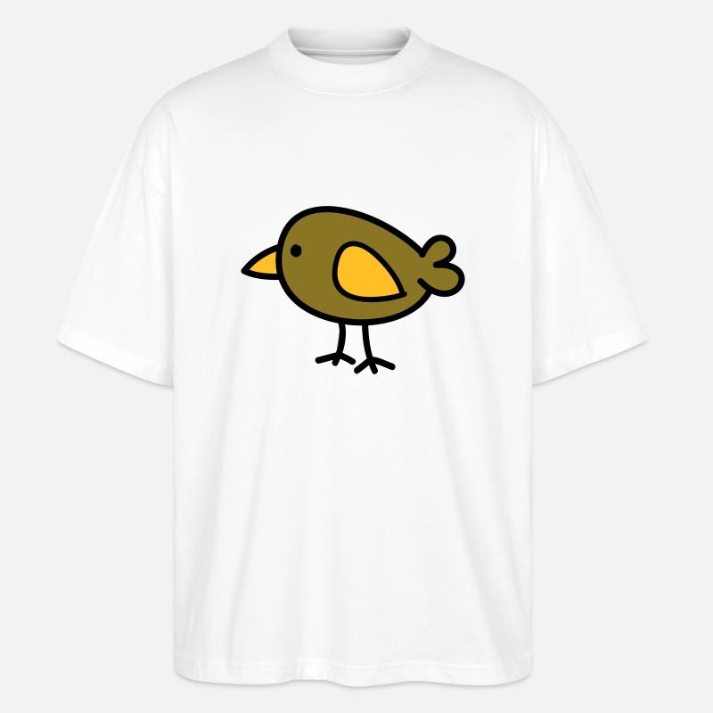 Vogel - Stanley/Stella Oversized Unisex Bio T-Shirt Blaster 2.0 - Weiß