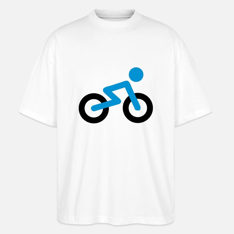 Fahrrad - Stanley/Stella Oversized Unisex Bio T-Shirt Blaster 2.0 - Weiß