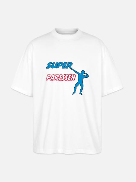 Super parisien - T-shirt bio Blaster 2.0 coupe oversize Stanley/Stella Unisexe - blanc