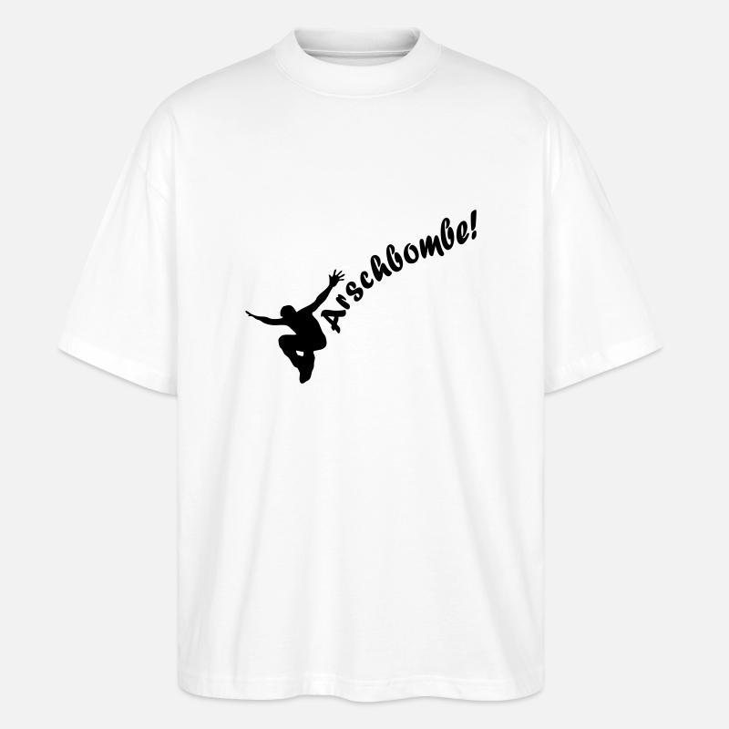 Arschbombe! - Stanley/Stella Oversized Unisex Bio T-Shirt Blaster 2.0 - Weiß