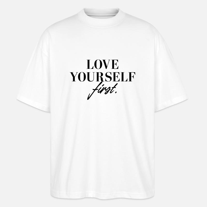 Aimez-vous d’abord - T-shirt bio Blaster 2.0 coupe oversize Stanley/Stella Unisexe - blanc