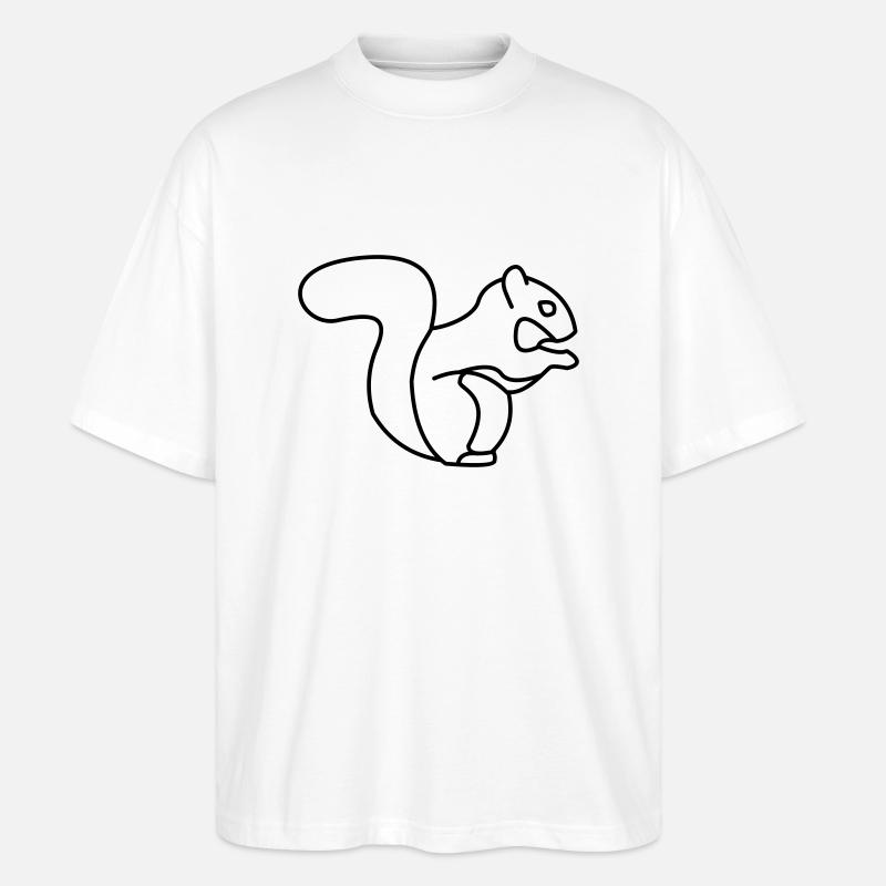 Eichhörnchen - Stanley/Stella Oversized Unisex Bio T-Shirt Blaster 2.0 - Weiß