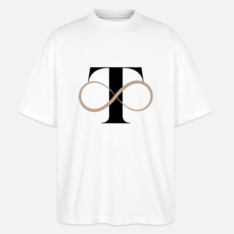 Unendlicher Buchstabe t - Stanley/Stella Oversized Unisex Bio T-Shirt Blaster 2.0 - Weiß