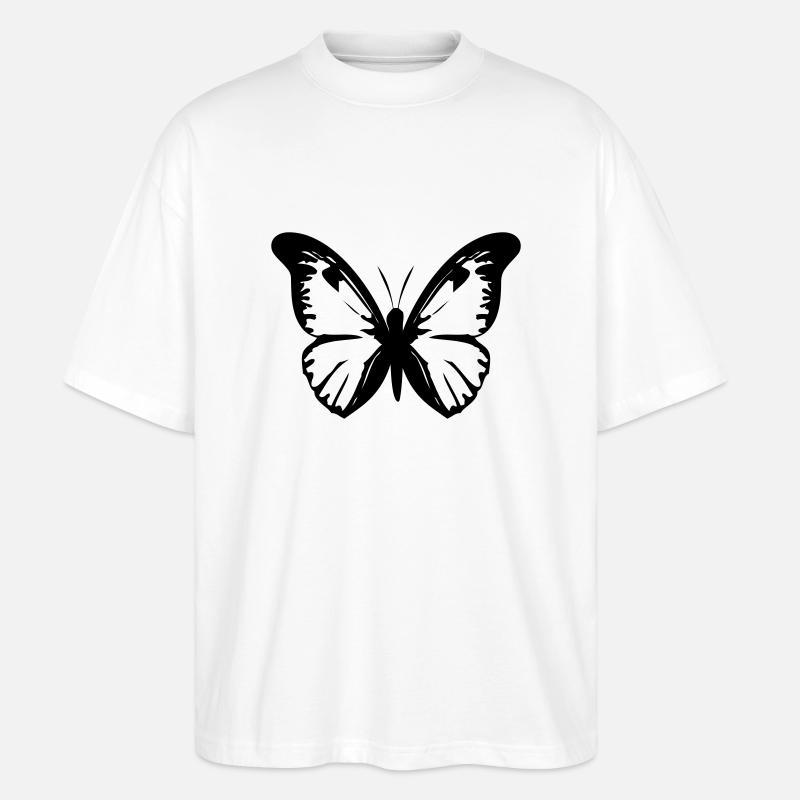 Schmetterling - Stanley/Stella Oversized Unisex Bio T-Shirt Blaster 2.0 - Weiß