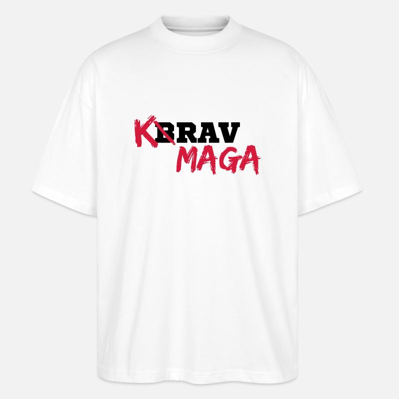 Krav Maga - Stanley/Stella Oversized Unisex Bio T-Shirt Blaster 2.0 - Weiß