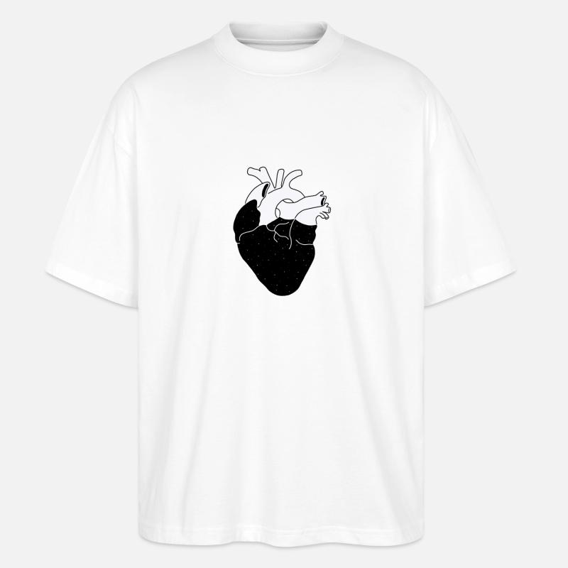 Galaktisches Herz - Stanley/Stella Oversized Unisex Bio T-Shirt Blaster 2.0 - Weiß