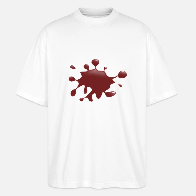 éclaboussure - T-shirt bio Blaster 2.0 coupe oversize Stanley/Stella Unisexe - blanc