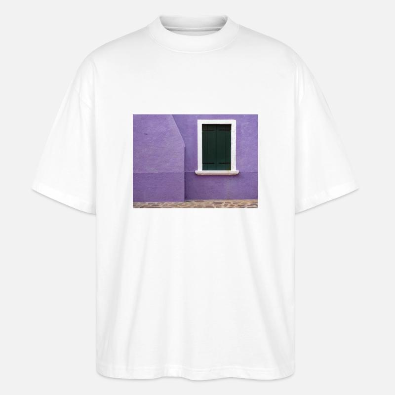 Buntes Burano - Stanley/Stella Oversized Unisex Bio T-Shirt Blaster 2.0 - Weiß