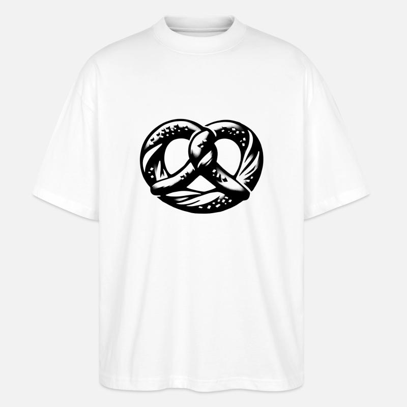 BREZEL Backwaren pretzel - Stanley/Stella Oversized Unisex Bio T-Shirt Blaster 2.0 - Weiß