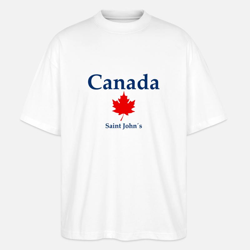 Saint John´s - Canada - Kanada - Stanley/Stella Oversized Unisex Bio T-Shirt Blaster 2.0 - Weiß