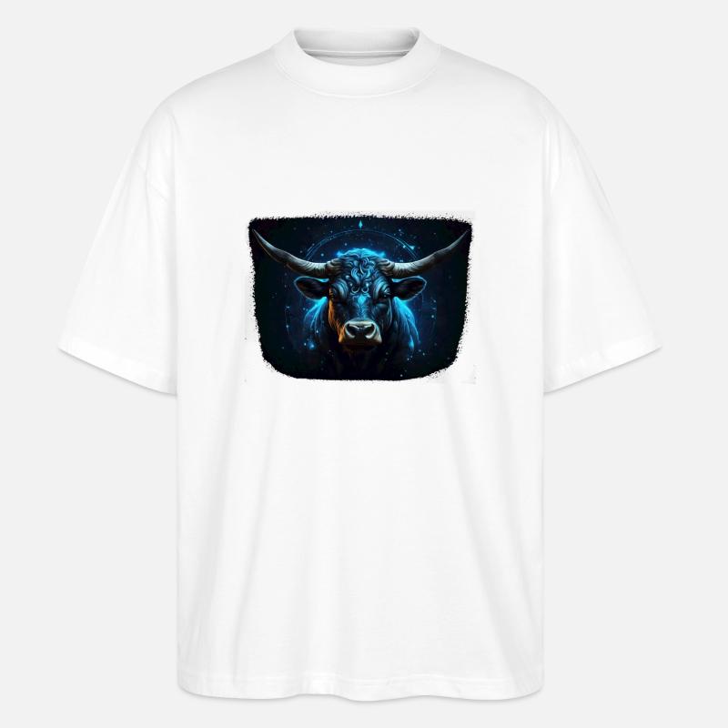 Sternzeichen Stier - Stanley/Stella Oversized Unisex Bio T-Shirt Blaster 2.0 - Weiß