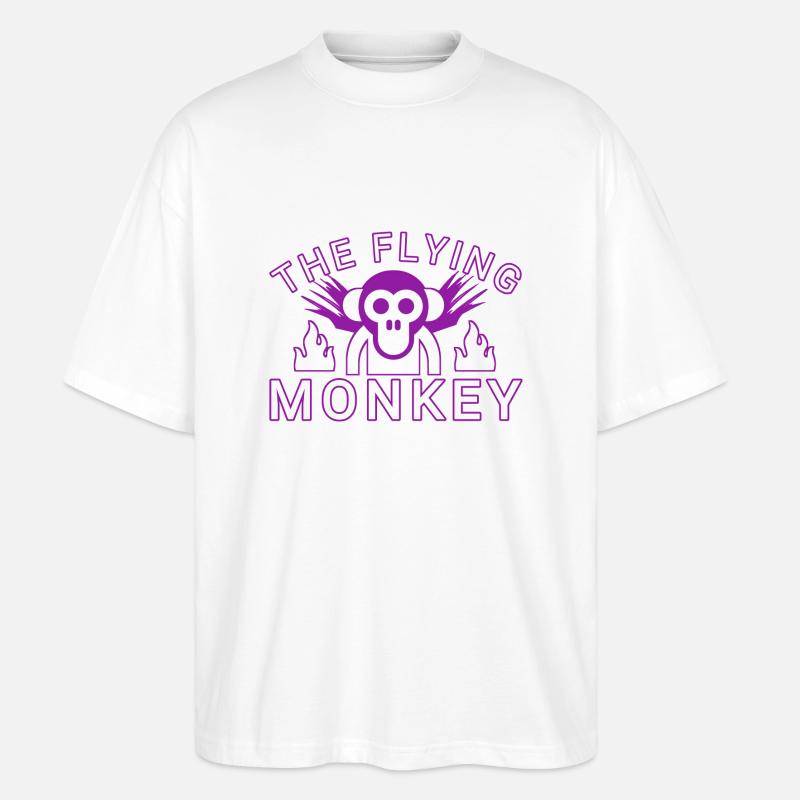 Der fliegende Affe - Stanley/Stella Oversized Unisex Bio T-Shirt Blaster 2.0 - Weiß