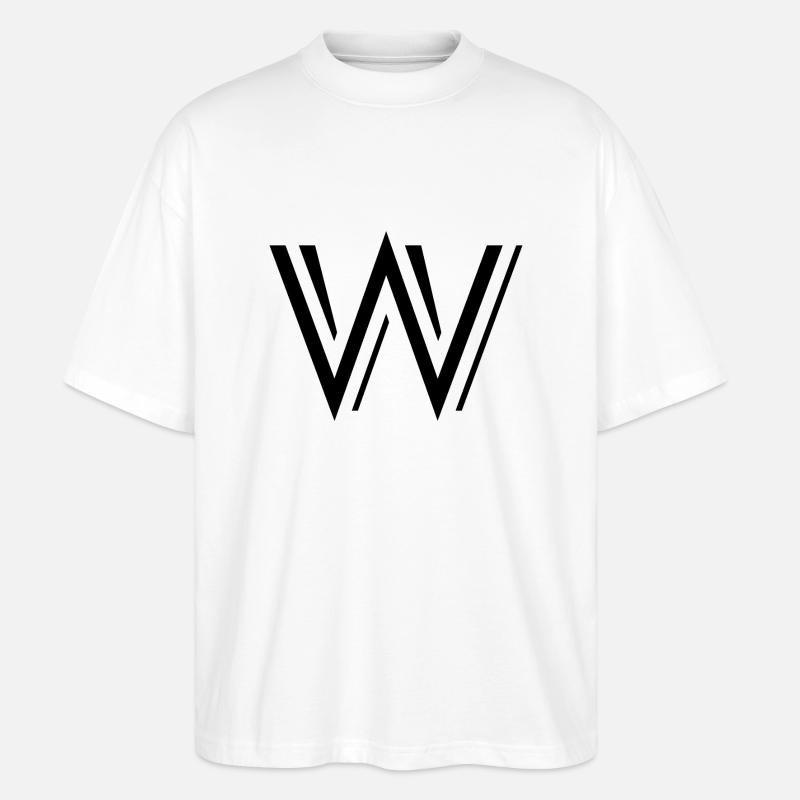 Buchstabe W - Stanley/Stella Oversized Unisex Bio T-Shirt Blaster 2.0 - Weiß