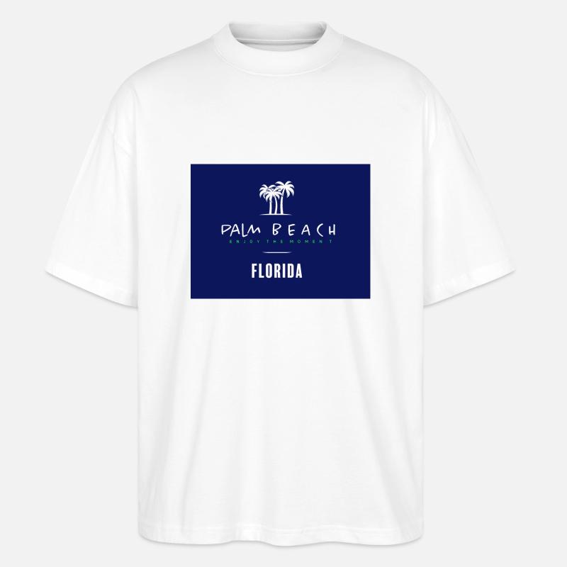 Palm Beach Florida - Stanley/Stella Oversized Unisex Bio T-Shirt Blaster 2.0 - Weiß