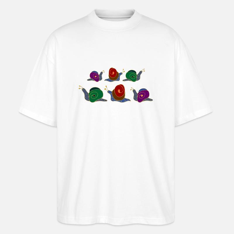 Schnecken - Stanley/Stella Oversized Unisex Bio T-Shirt Blaster 2.0 - Weiß