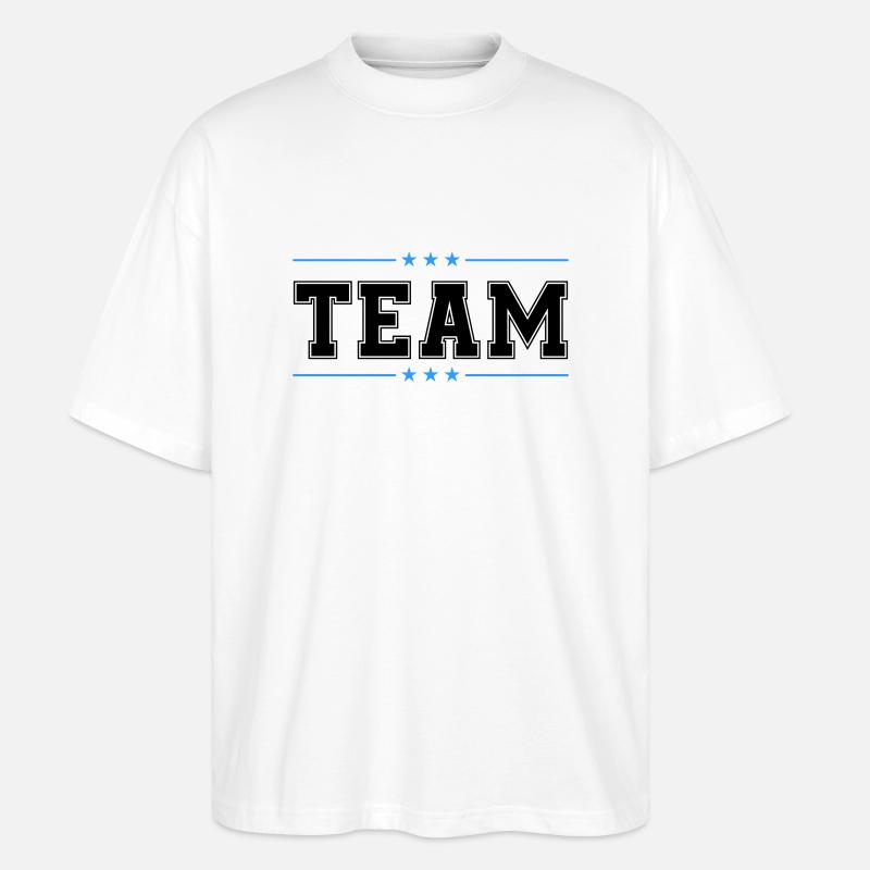 Équipe 02 - T-shirt bio Blaster 2.0 coupe oversize Stanley/Stella Unisexe - blanc