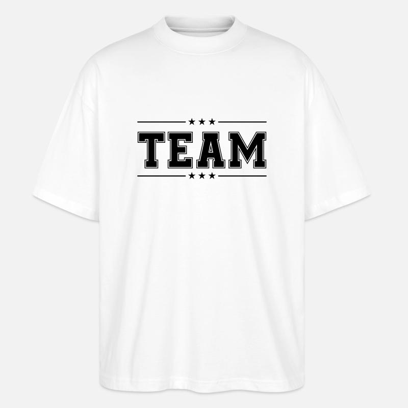 Équipe 01 - T-shirt bio Blaster 2.0 coupe oversize Stanley/Stella Unisexe - blanc