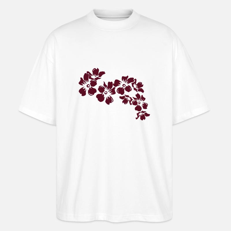 blumen - Stanley/Stella Oversized Unisex Bio T-Shirt Blaster 2.0 - Weiß