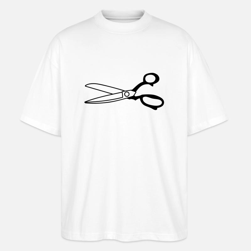Schere - Stanley/Stella Oversized Unisex Bio T-Shirt Blaster 2.0 - Weiß