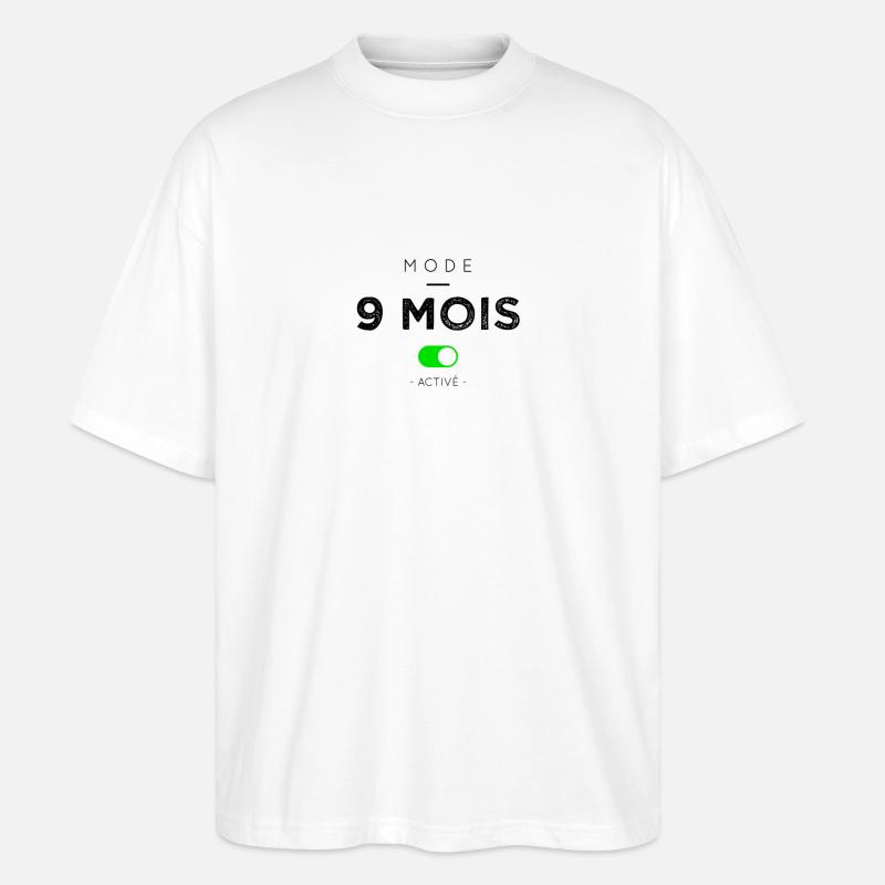 Mode 9 mois activé - T-shirt bio Blaster 2.0 coupe oversize Stanley/Stella Unisexe - blanc