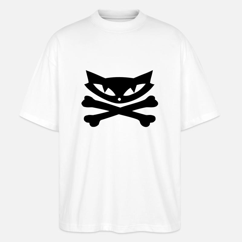 Cat - Stanley/Stella Oversized Unisex Bio T-Shirt Blaster 2.0 - Weiß