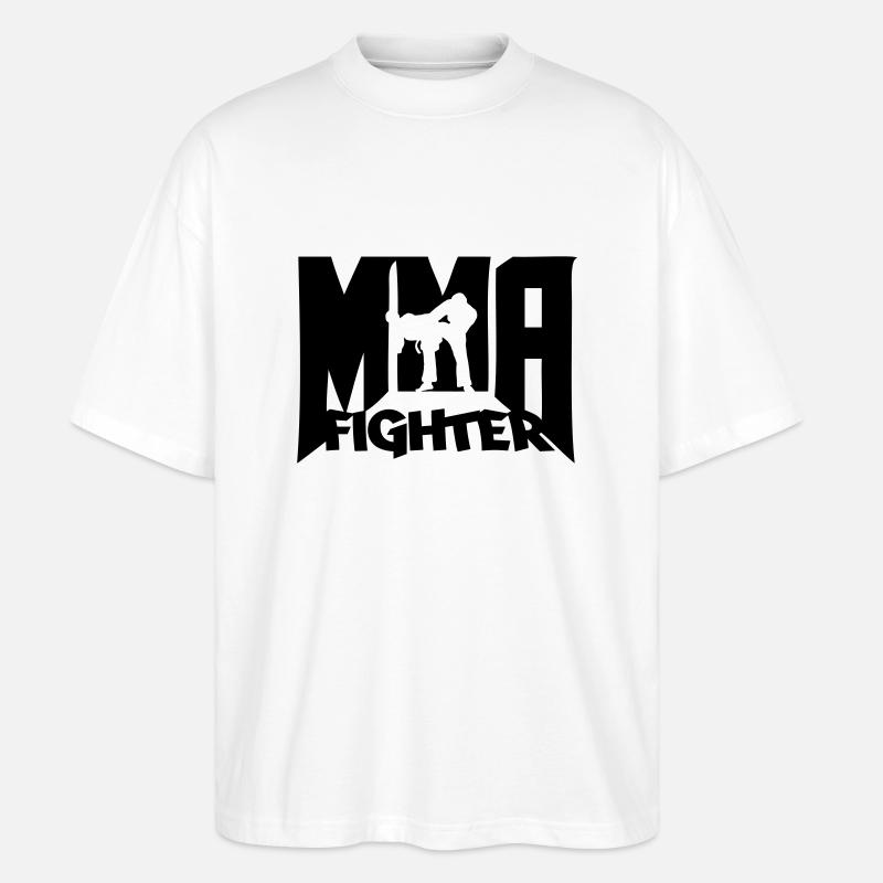 MMA Fighter Logo - Stanley/Stella Oversized Unisex Bio T-Shirt Blaster 2.0 - Weiß