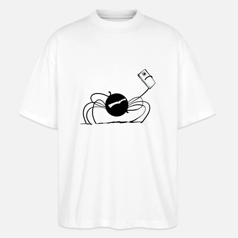 Beth die Spinne - Das Selfie - Stanley/Stella Oversized Unisex Bio T-Shirt Blaster 2.0 - Weiß