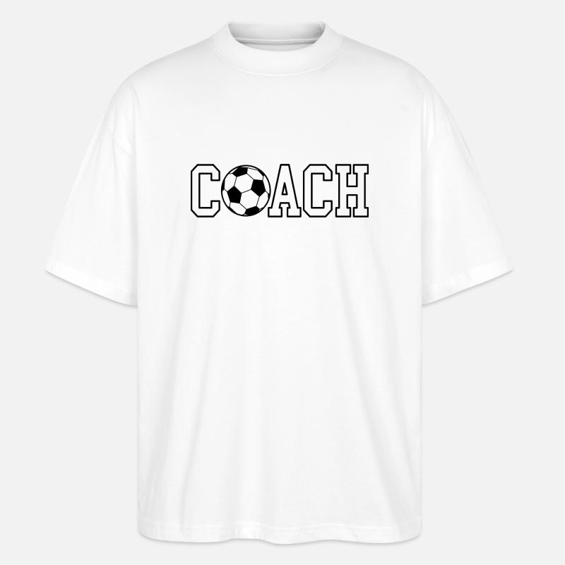 Fussball Coach Trainer - Stanley/Stella Oversized Unisex Bio T-Shirt Blaster 2.0 - Weiß