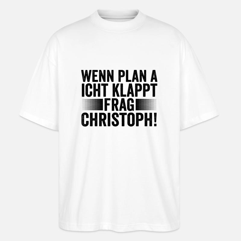 Prénom Chris Christoph - T-shirt bio Blaster 2.0 coupe oversize Stanley/Stella Unisexe - blanc