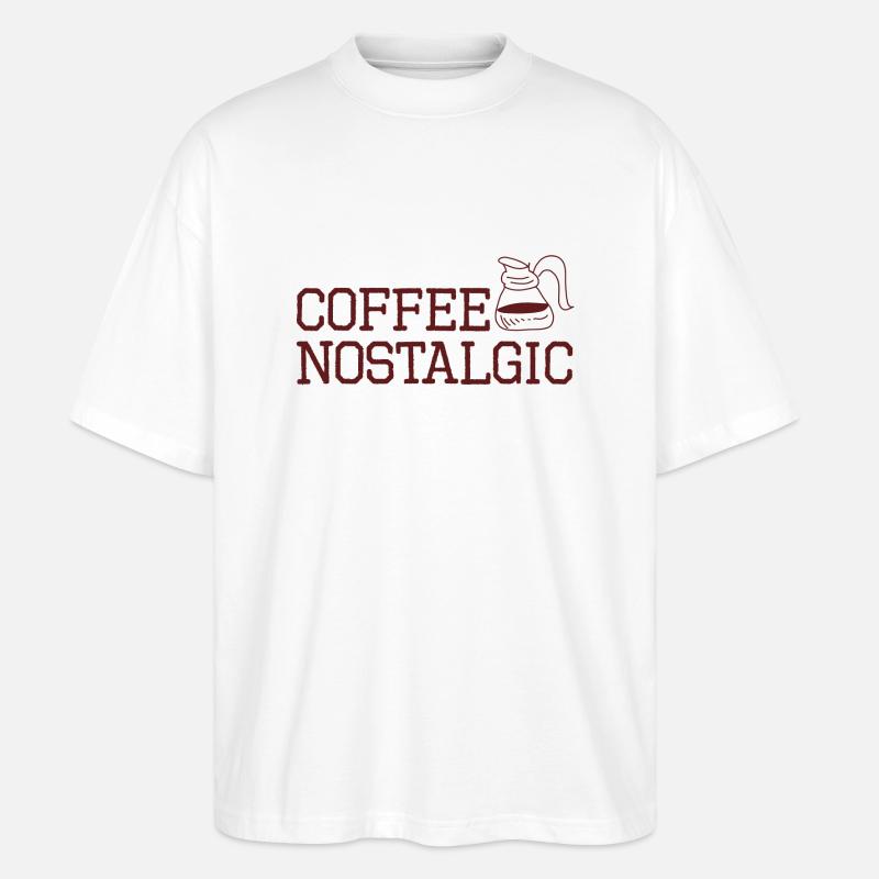 Coffee lover nostalgisch - Stanley/Stella Oversized Unisex Bio T-Shirt Blaster 2.0 - Weiß