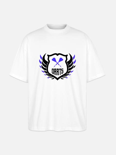 darts crest - Stanley/Stella Oversized Unisex Bio T-Shirt Blaster 2.0 - Weiß